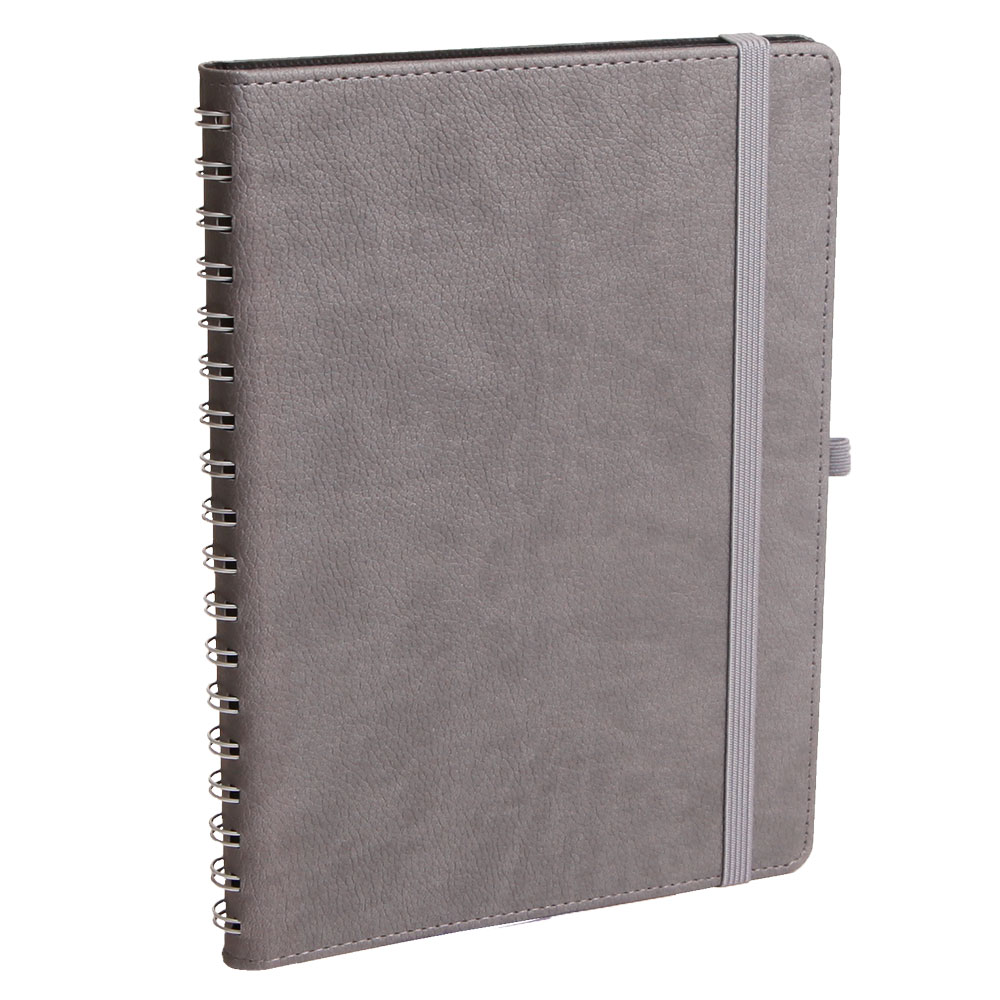 ANITTEPE GRİ GİZLİ SPİRALLİ TARİHLİ AJANDA 17X24 CM