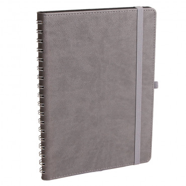 ANITTEPE GRİ GİZLİ SPİRALLİ TARİHLİ AJANDA 17X24 CM