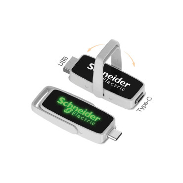 AHLAT GÜMÜŞ 32 GB TYPE-C OTG IŞIKLI USB BELLEK